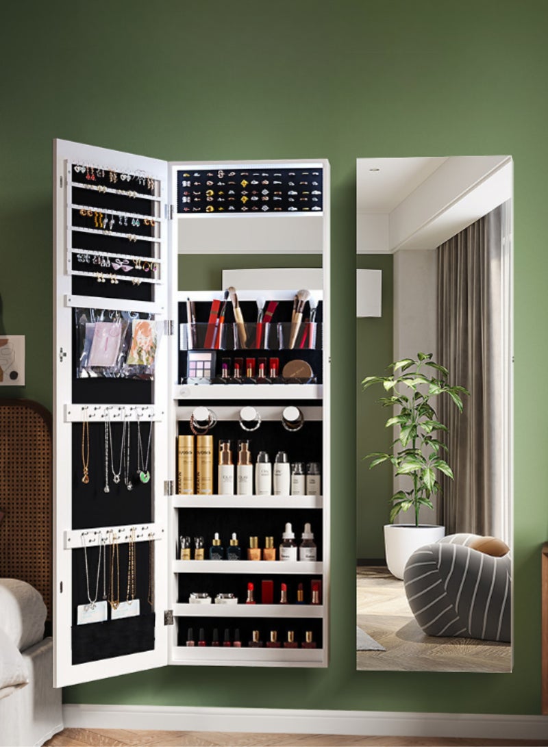 GoldenLike Jewelry Mirror Cabinet, LED Wall Mirror Standing Full