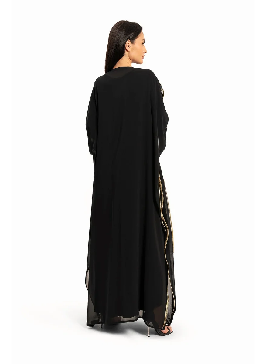 وي كرييت Women Black with Gold Embroidery Kaftan By WECRE8
