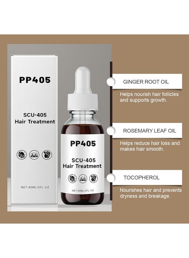 PP405 Hair Treatment, Dry Damaged Hair Treatment, Hair Loss Treatment for Women, Hair Care Growth Oil, Moisturizing & Strengthening Hair Oil, Nourishes Scalp Serum Conditioner for Shiny Hair (3PCS) - Image 5