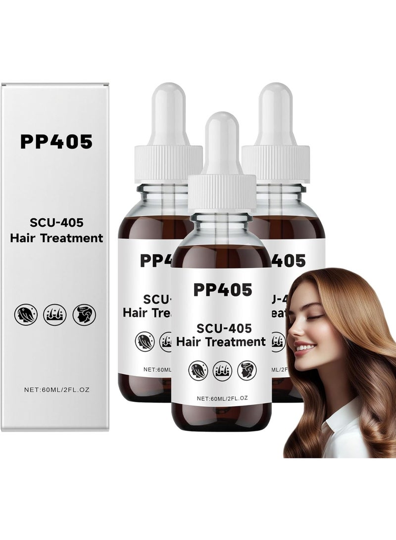 PP405 Hair Treatment, Dry Damaged Hair Treatment, Hair Loss Treatment for Women, Hair Care Growth Oil, Moisturizing & Strengthening Hair Oil, Nourishes Scalp Serum Conditioner for Shiny Hair (3PCS) - Image 1
