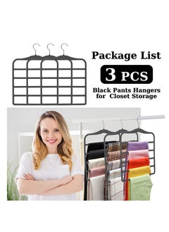 TYCOM Tycom Non-Slip Velvet Pants Hangers - (6 Pack) Ultra Thin Space Saving 360 Degree Swivel Hook Pants Hangers Hold Up -to 10 Lbs - Pants 6pcs Grey  - Image 3