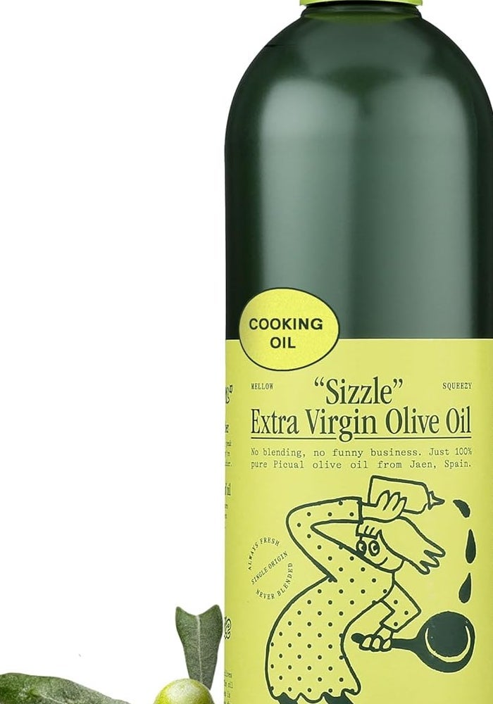 Graza Sizzle Extra Virgin Olive Oil - High Polyphenol Cooking Oil in Squeeze Bottle, 25.3 Fl Oz (750ml) from Spain - Image 1