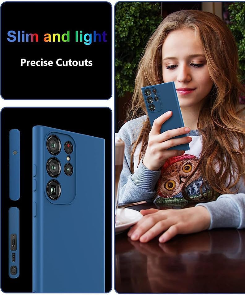 Theodor Protective Slim Fit Case Liquid Silicone Cover With Full Body Protection Anti-Scratch Shockproof Case For Samsung Galaxy S24 Ultra Blue Paw Multicolour Mcplssgs24Ubluea502 - Image 3