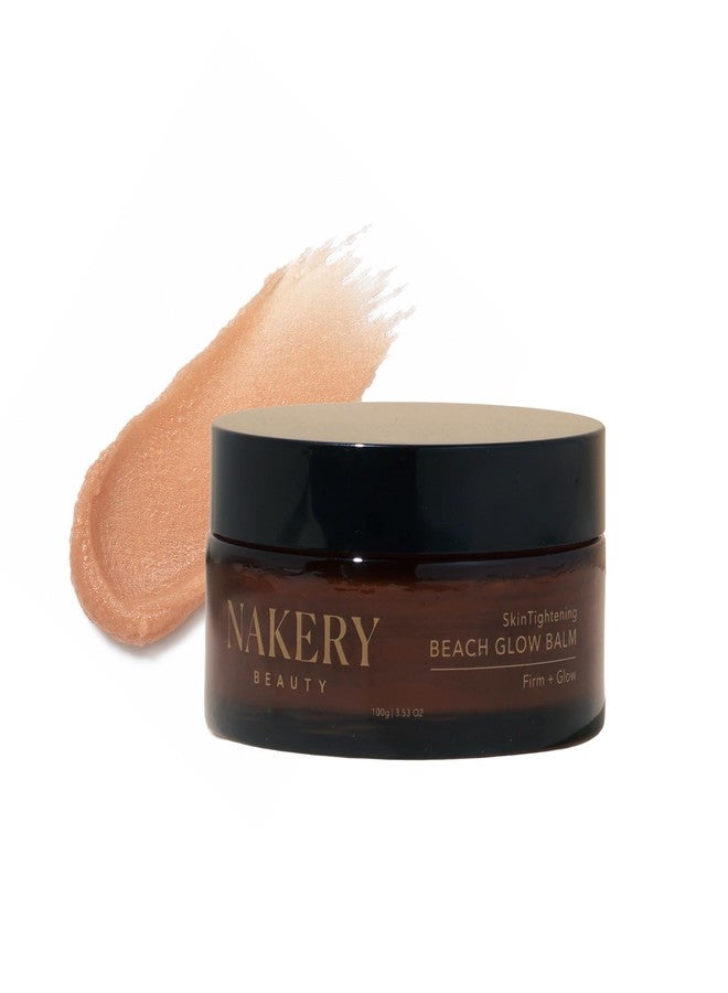 Nakery SkinTightening Beach Glow Balm - Firming, Smoothing Face & Body Lotion - Instantly Blurs Imperfections & Visibly Firms Dull, Crepey Skin in 3 Days - Translucent, No Tint, Non Greasy - 3.53 oz - Image 1
