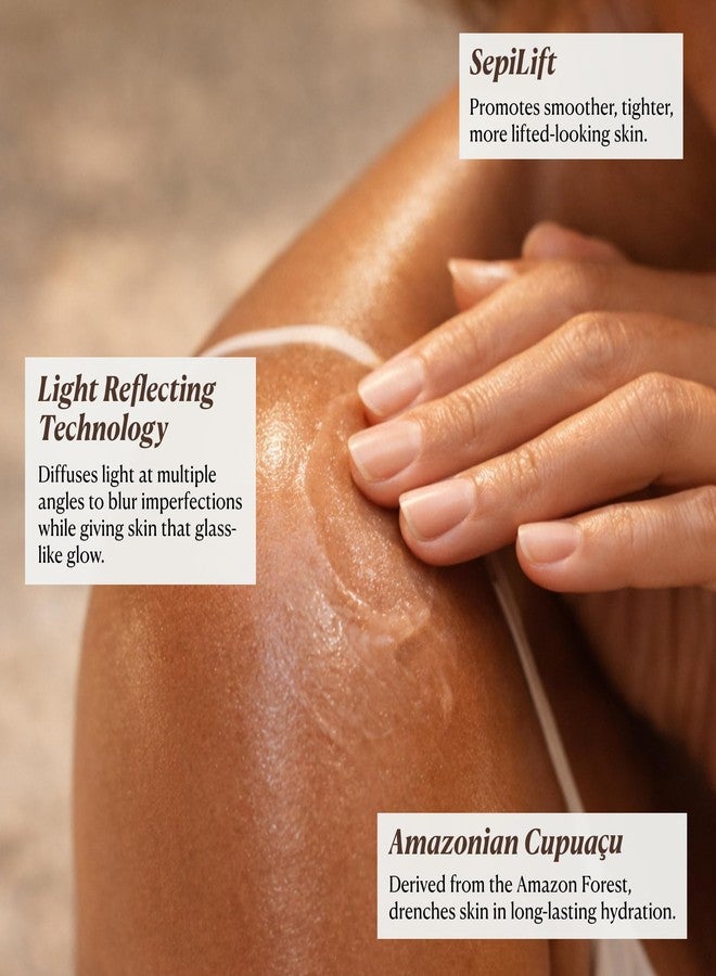 Nakery SkinTightening Beach Glow Balm - Firming, Smoothing Face & Body Lotion - Instantly Blurs Imperfections & Visibly Firms Dull, Crepey Skin in 3 Days - Translucent, No Tint, Non Greasy - 3.53 oz - Image 4
