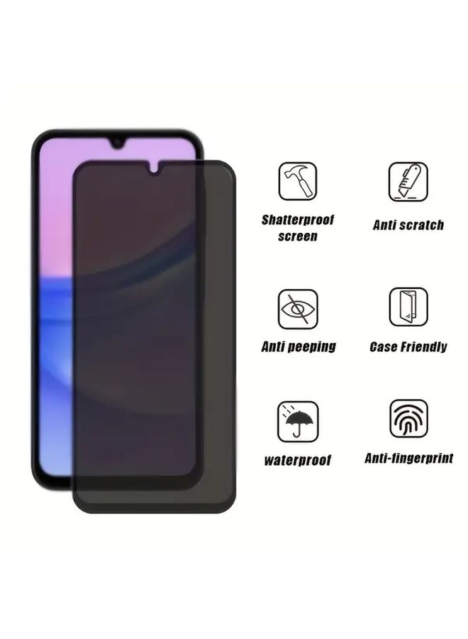 متوافق مع Galaxy A32 5G 4in1 2 Pack واقي شاشة الخصوصية والعدسة تغطية كاملة - Image 3