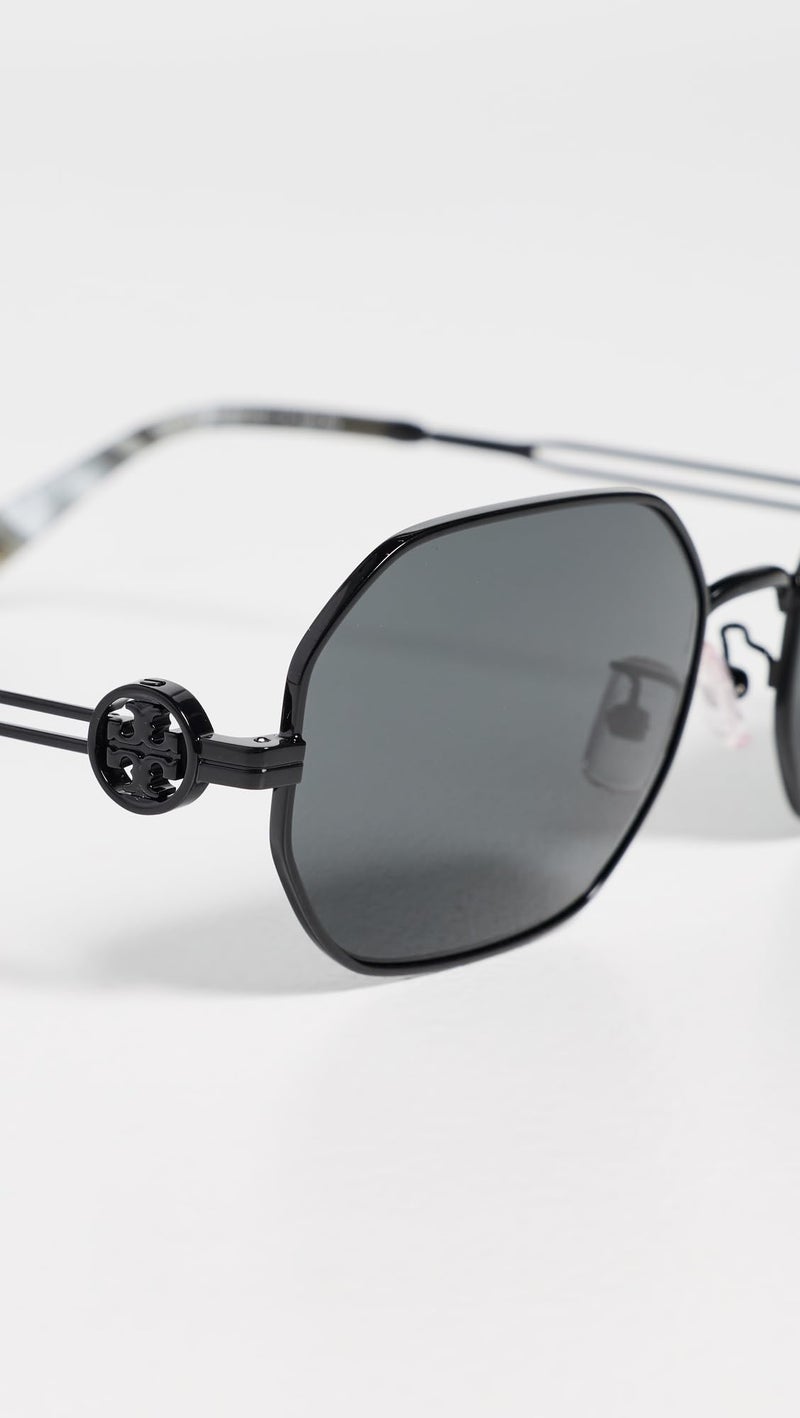 Tory Burch Sunglasses TY 6113 328287 Shiny Black/Dark Grey Polyamide Standard - Image 3