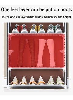 Arabest 10 Tiers Shoe Rack Cabinet, Shoe Storage Boxes with Non Woven Fabric Cover, Shoe Shelf for Entryway, Shoe Organizer Bins for Hallway, Doorway, Living Room (Grey)  - Image 4