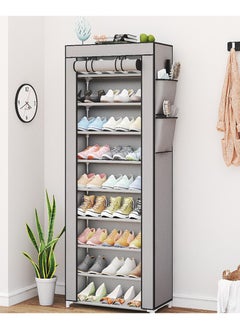 10 Tiers Shoe Rack Cabinet, Shoe Storage Boxes with Non Woven Fabric Cover, Shoe Shelf for Entryway, Shoe Organizer Bins for Hallway, Doorway, Living Room (Grey) - pzsku/Z97A825F23A6D0FF8B927Z/45/_/1719539275/af27aeac-a097-425a-a912-1a4032fc420e