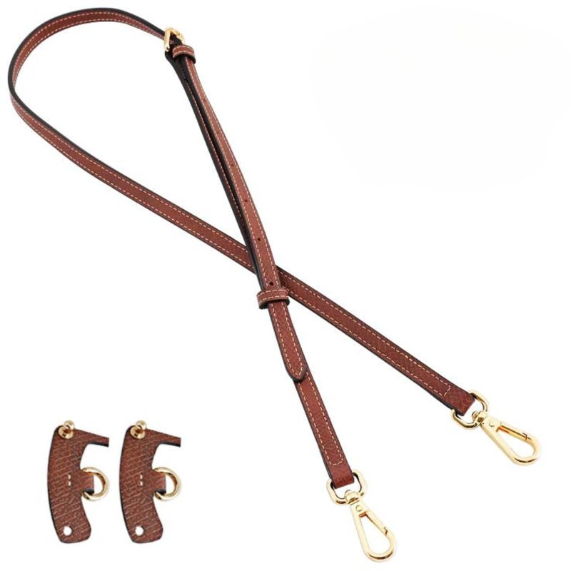 Leather shoulder strap for bag conversion, no need for punching holes, adjustable crossbody strap - Image 1