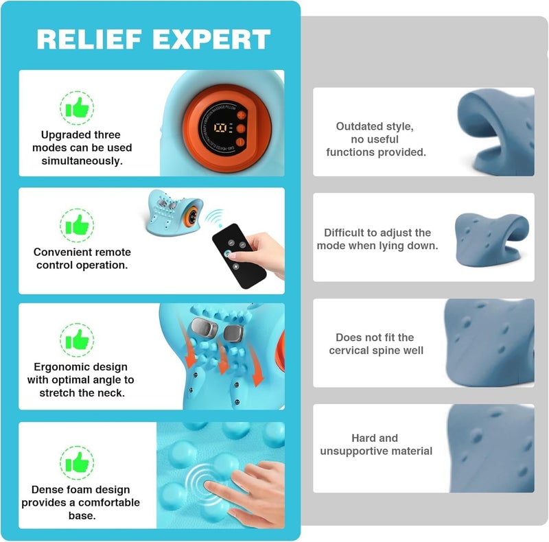 Neck Massager with Heat - Rechargeable Massage Pillow for Neck and Shoulder Relaxation - Image 3