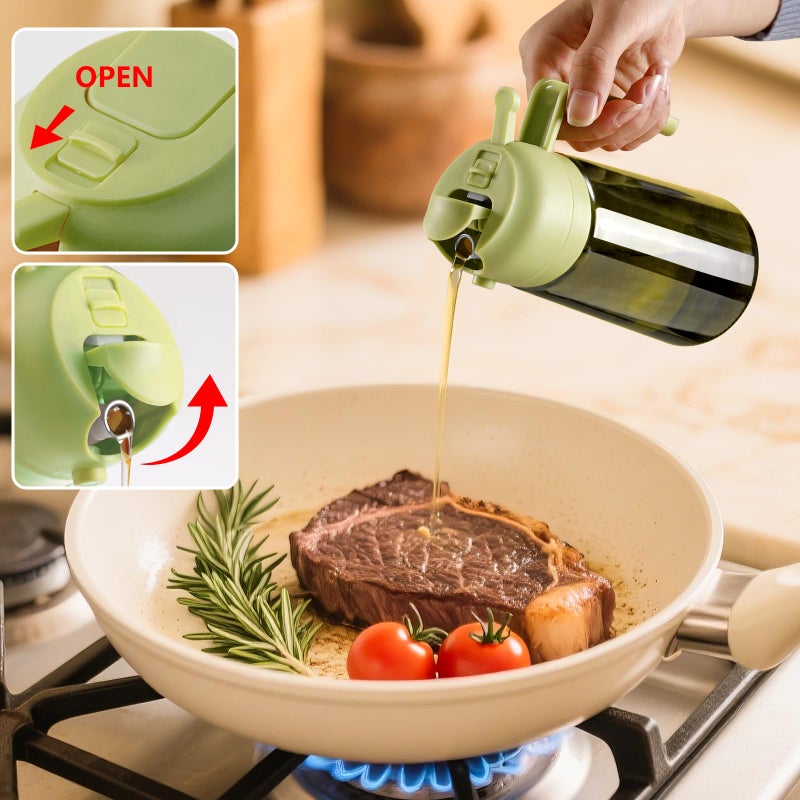 SWEET VIEW Olive Oil Dispenser and Oil Sprayer â€“ 16oz/470ml Glass Light-Proof Oil Pourer for Kitchen, Air Fryer, Cooking, Salad, and BBQ - Image 4