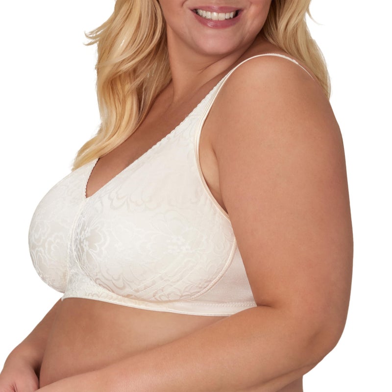 PLAYTEX Womens 18-hour Ultimate Lift Wireless Full-coverage Bra, Single Or 2-pack Bra, Mother Of Pearl, 42C US - Image 2