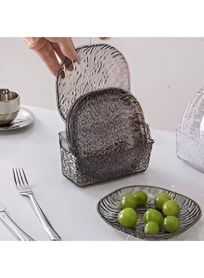 طقم أطباق تقديم اكليريك - (مع حامل منظم) لتقديم الطعام او التسالى - Image 2