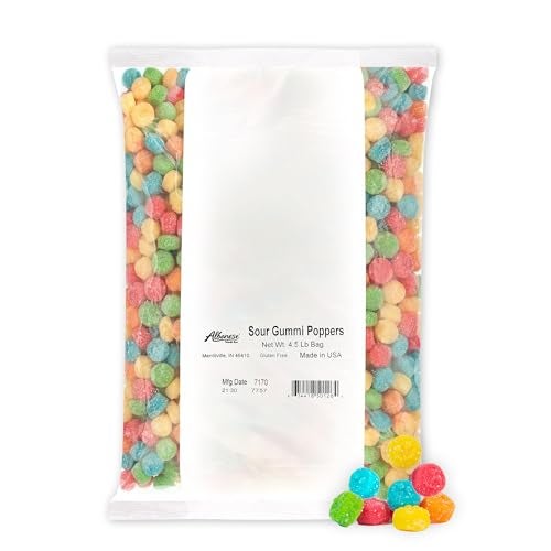 Albanese Candy Sour Gummi Poppers 45pound Bag - Image 1