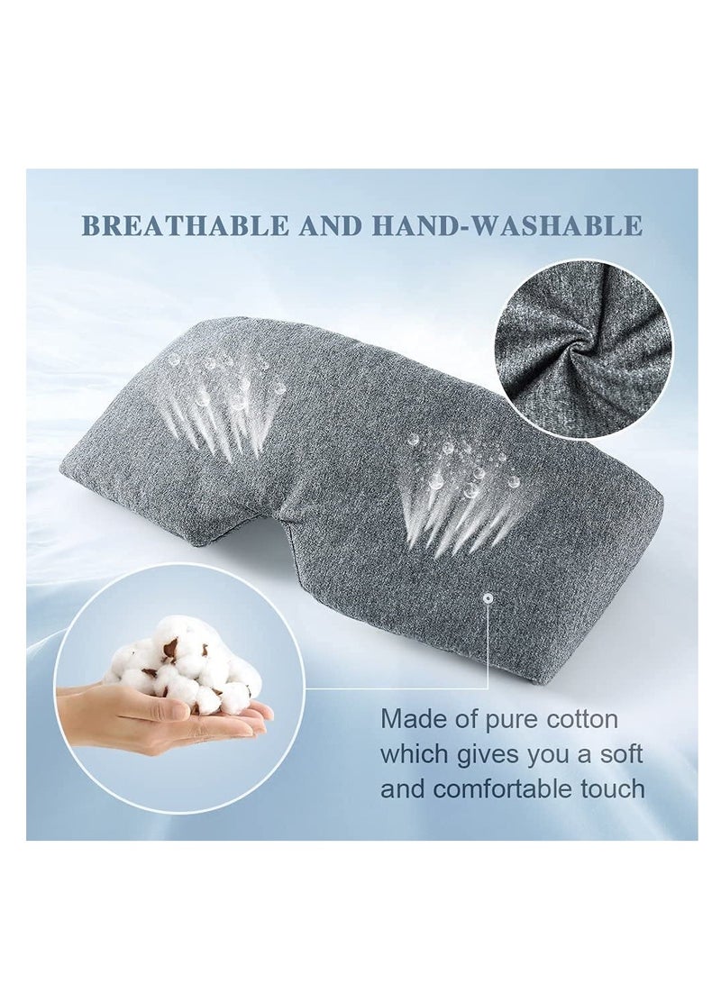 Barakah Handmade Cotton Sleep Mask Blackout ,Comfortable Breathable Eye Mask for Sleeping Adjustable Blinder Blindfold Airplane with Travel Pouch,Best Night Companion Eyeshade for Women Men Kid - Image 2