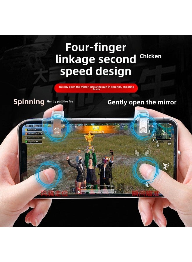 Explosions R11 Chicken Eating Artifact Mobile Phone Game Handle Flat Stimulate Battlefield Quick Shooting Button Assistant-Product Color:Transparent  - Image 2