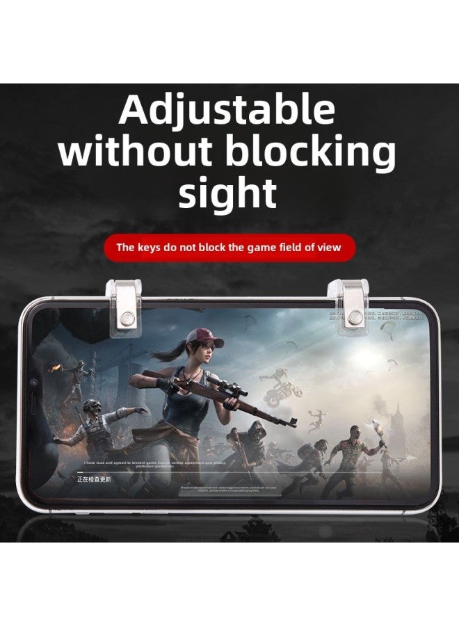 Explosions R11 Chicken Eating Artifact Mobile Phone Game Handle Flat Stimulate Battlefield Quick Shooting Button Assistant-Product Color:Transparent  - Image 4
