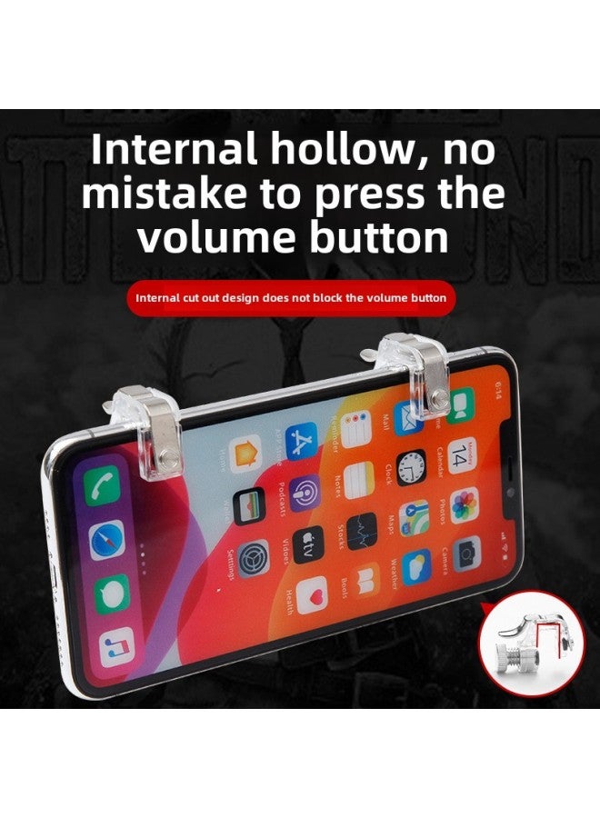 Explosions R11 Chicken Eating Artifact Mobile Phone Game Handle Flat Stimulate Battlefield Quick Shooting Button Assistant-Product Color:Transparent  - Image 5