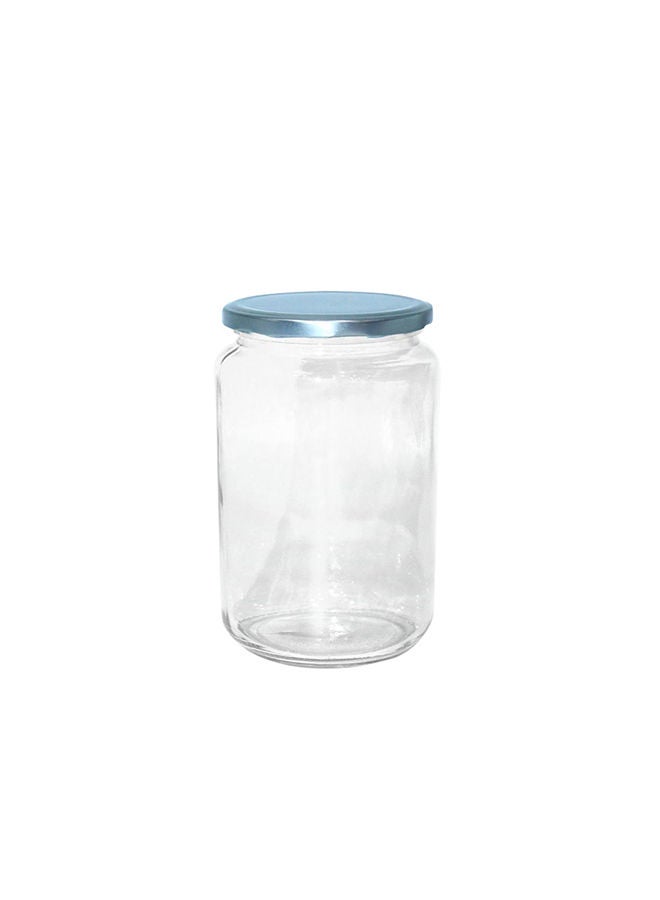 ALSAHAH Storage Jar Glass With Lid Steel