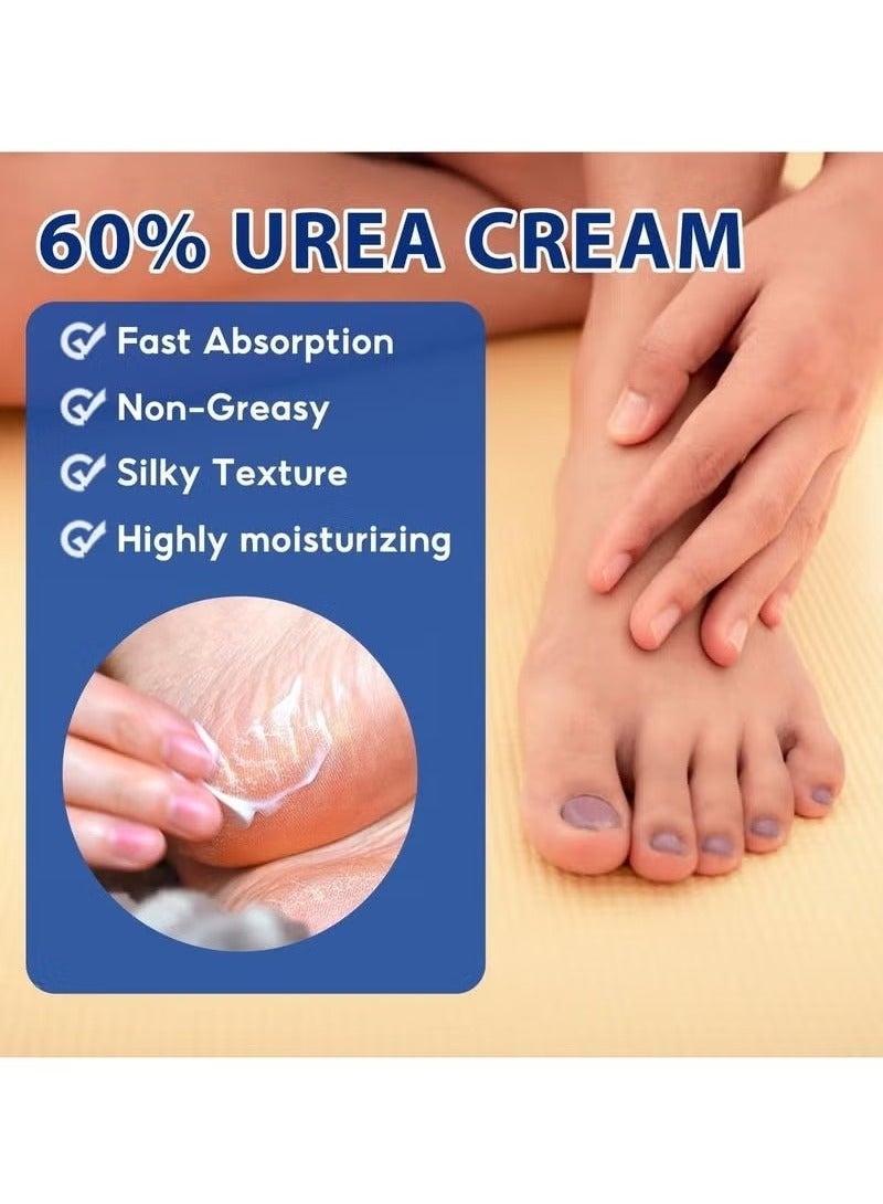 SUMAX 60% Urea Foot Cream with 2% Salicylic Acid, Intense Hydration Moisturizer for Dry Cracked Feet, Hands, and Body, Softens and Exfoliates Dead Skin, 50ml - Image 3
