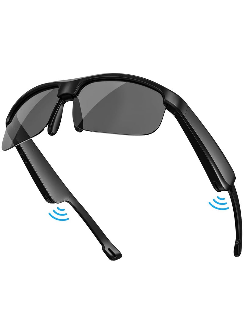 Raxoom Bluetooth Sunglasses, Smart Glasses, Polarized Bluetooth Sunglasses, Built-in Mic & Speakers, Voice Assistant, UV Protection Audio Sun Glass, Stereo Sound Audio Sunglasses for Sports Cycling Running  - Image 1