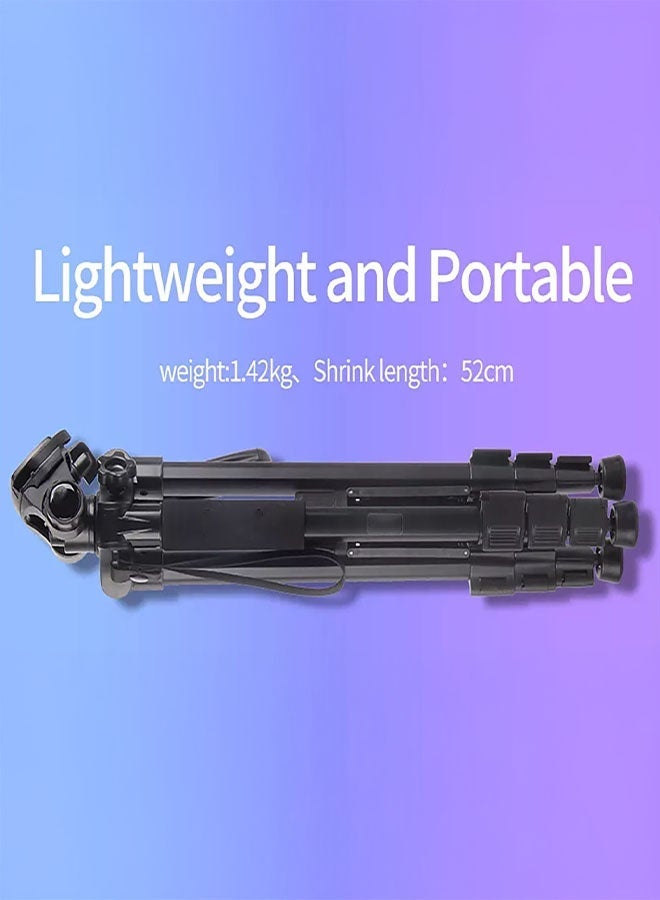 Jmary KP‑2254 Professional Aluminum Tripod Monopod – Heavy‑Duty DSLR Camera Support, 4‑Section Extendable, 360° Pan  Tilt Head, Quick‑Release Plate, Compact Travel‑Friendly Design, Universal for 𝐀𝐥𝐥 Cameras, 𝐁𝐥𝐚𝐜𝐤 Finish - Image 5