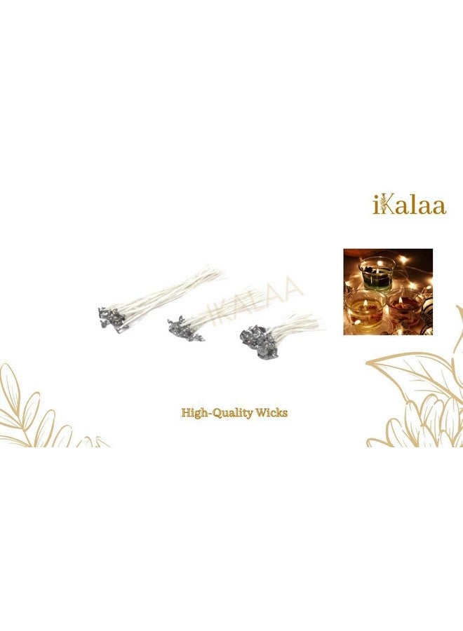 iKalaa Candle Making Wicks Combo | 50 Pcs Each of 3 inch 5 inch and 7 inch | Long Pre-Waxed | Total 150 - Image 4