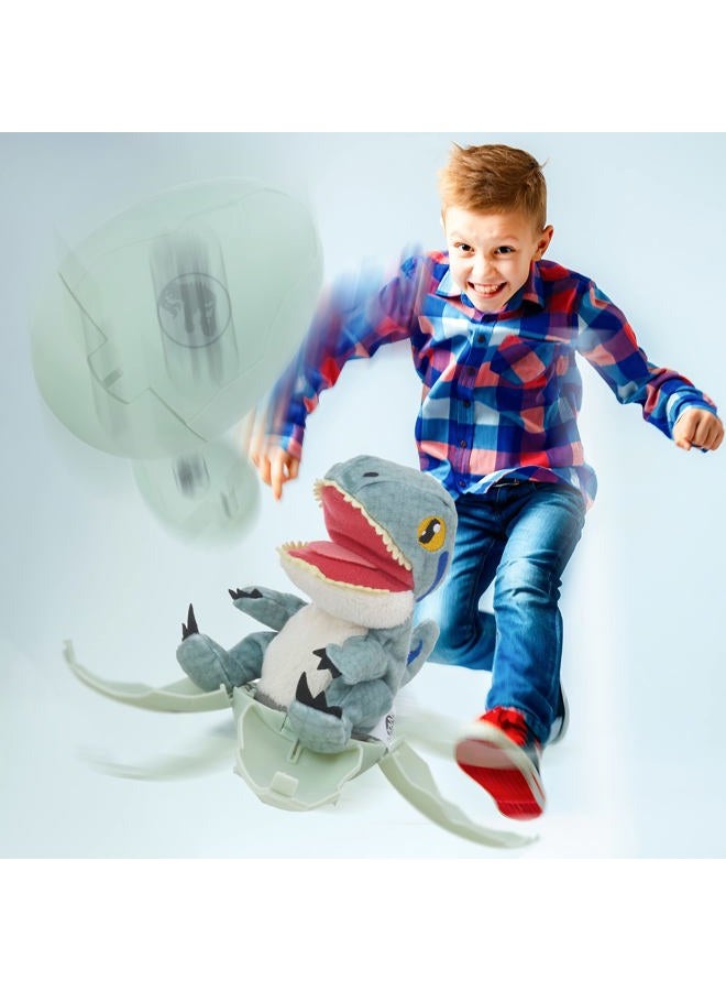 WOW! STUFF Jurassic World Drop n Pop Dino, Velociraptor, Dinosaur Egg With Pop-up Plush Toy, Official Fallen Kingdom Merchandise, Gifts and Toys for Boys and Girls, Aged 5+, Blue - Image 5