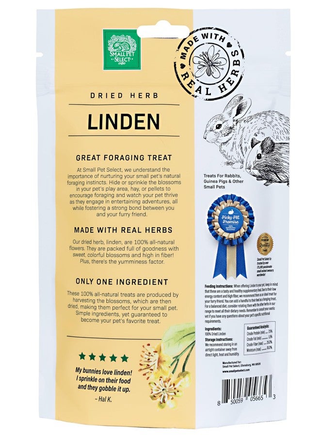 Small Pet Select - Linden, a Natural Herbal Treat for Adult Rabbits and Guinea Pigs, 2oz - Image 4
