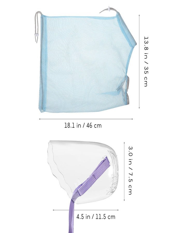 SUPVOX Cat Mesh Bathing Bag for Kitten Wash Grooming Bag Muzzle Restraint Bath Cage for Cats - Image 2