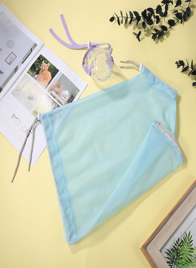 SUPVOX Cat Mesh Bathing Bag for Kitten Wash Grooming Bag Muzzle Restraint Bath Cage for Cats - Image 3