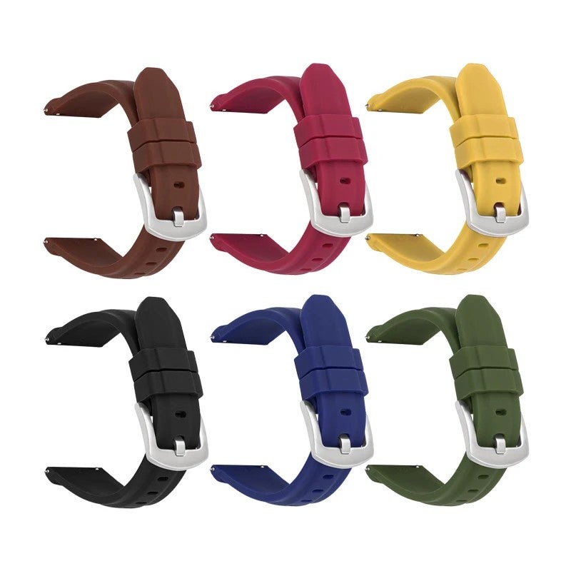 Bluejw New Arrival Slim Breathable Rubber Watch Band with Quick Release Stainless Steel Clasp – Waterproof Replacement Strap for Dive Watches and Smart Watches - Image 3