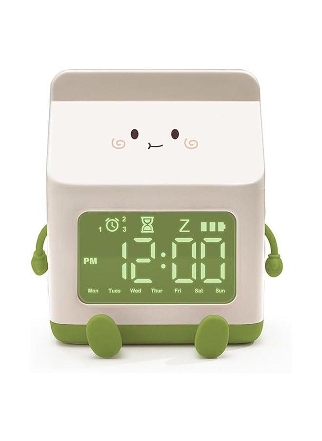 Durable Digital Milk Crate Shape Battery Alarm Clock Rechargeable Countdown Readable Big Screen Multi-function Digital Clock