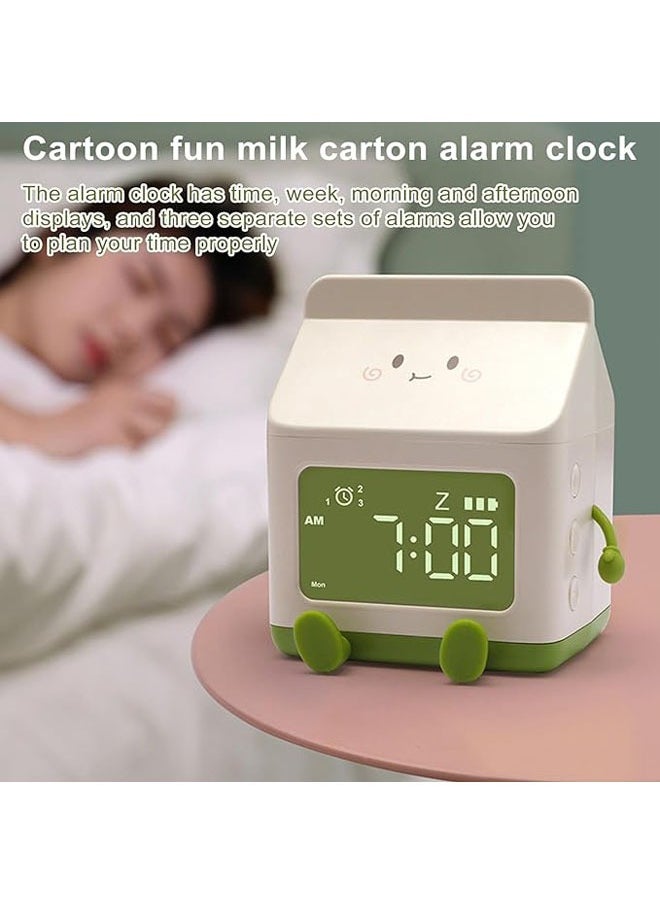 Durable Digital Milk Crate Shape Battery Alarm Clock Rechargeable Countdown Readable Big Screen Multi-function Digital Clock
