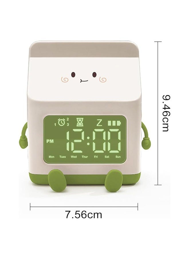Durable Digital Milk Crate Shape Battery Alarm Clock Rechargeable Countdown Readable Big Screen Multi-function Digital Clock