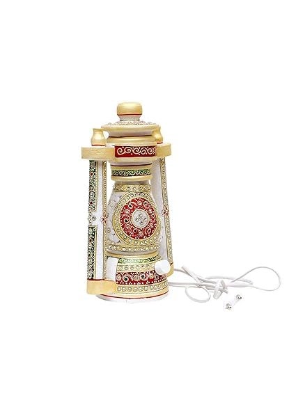 ANUSHKA ARTS ANUSHKA ARTS Antique Rajasthani Marble Lantern Lamps for Home Decoration Round Lantern Table Lamp with Bulb Decorative Showpiece Handicraft Home Decor 8X55 Inch  - Image 2