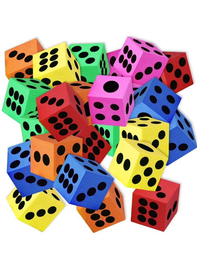 ArtCreativity Foam Dice For Kids, Bulk Set Of 48, 1.5 Inch Large Foam Dice Set In Assorted Colors, Great As Foam Dice For Classroom, Casino Party Decorations, And Colored Dice For Board Games - Image 1