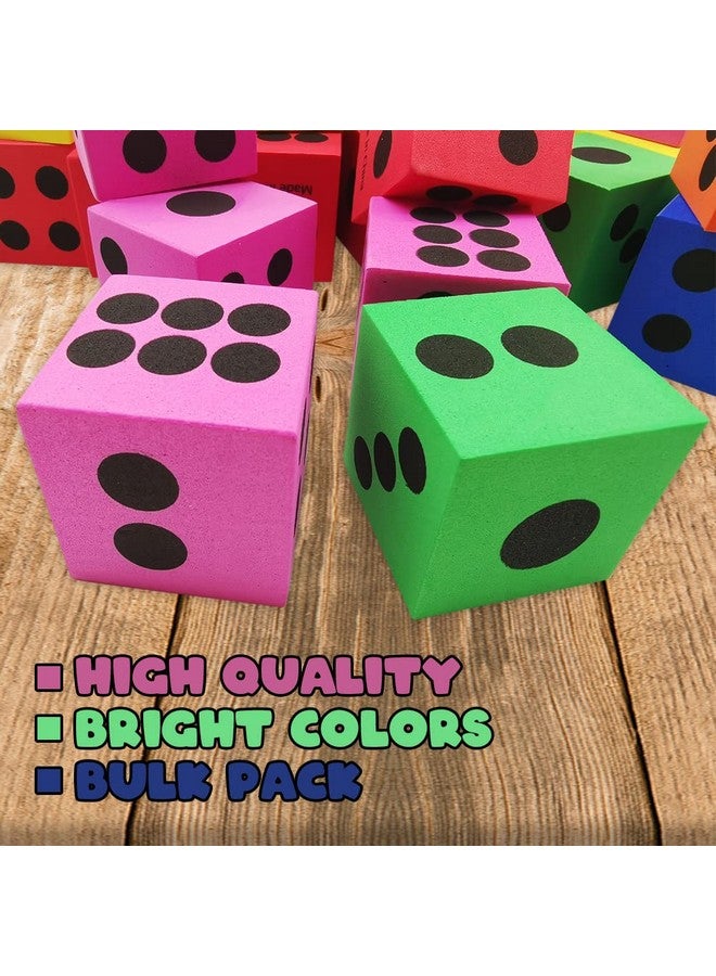 ArtCreativity Foam Dice For Kids, Bulk Set Of 48, 1.5 Inch Large Foam Dice Set In Assorted Colors, Great As Foam Dice For Classroom, Casino Party Decorations, And Colored Dice For Board Games - Image 4
