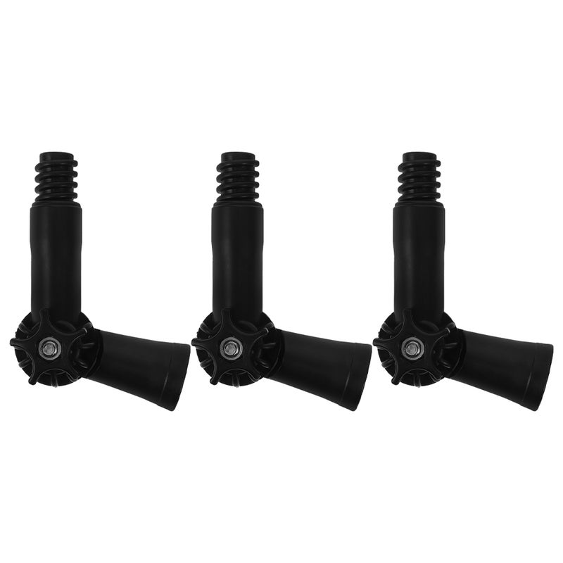 3pcs Angle Adapter Pole Extension Hinge Tip Mopping Pole Accessories Angle Adapter For Window Cleaner Brush Any Standard Threaded Tip - Image 1