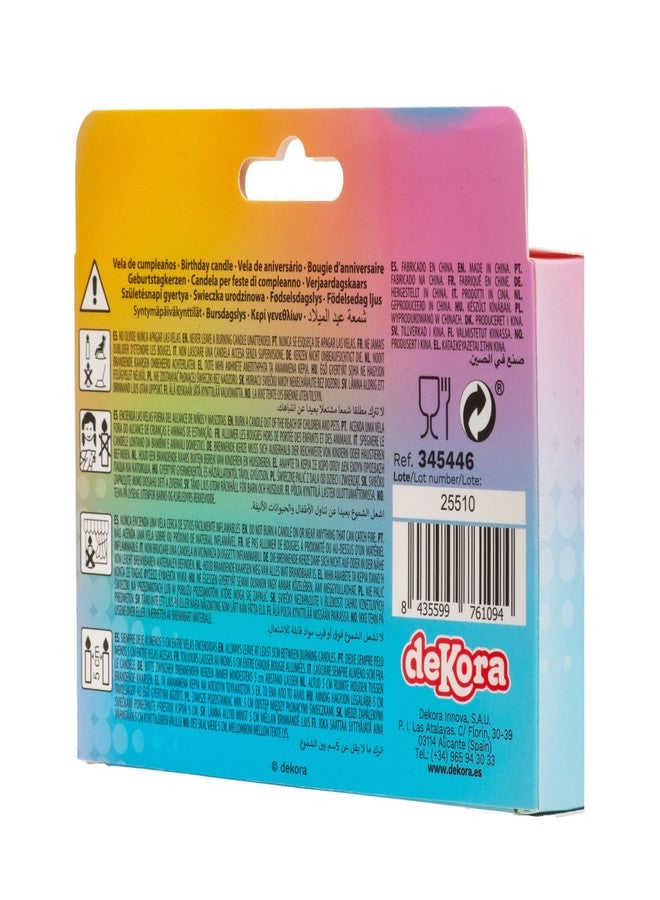 Dekora, Happy Birthday Letters Candles, Multicoloured Birthday Decoration, 13 Letters Multicoloured, 8cm - Image 3