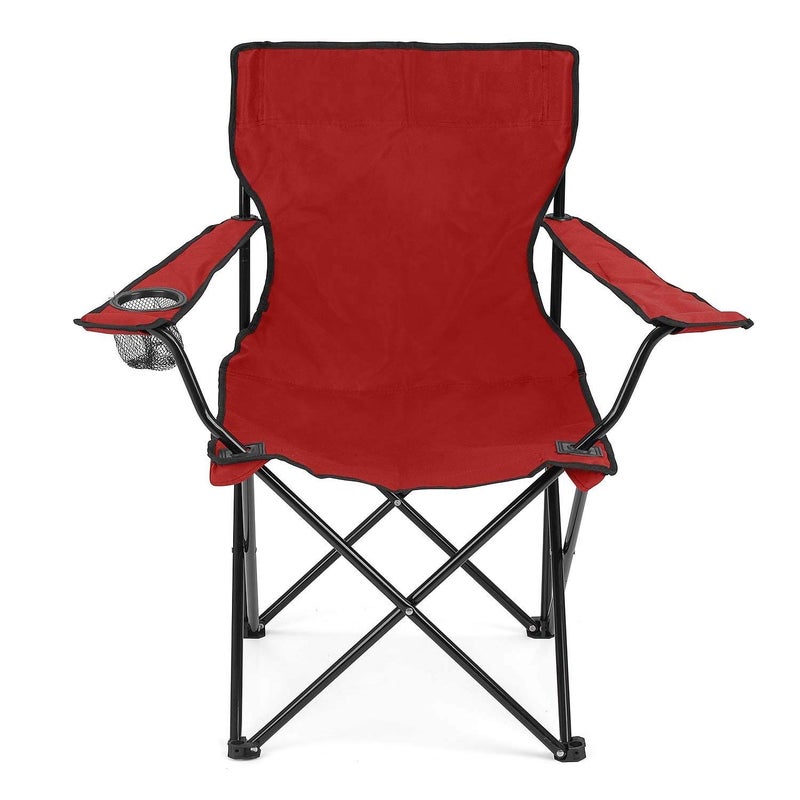 WOLBLIX Set of 2 Camping Chair Foldable Armchair with Drink Holder and Transport Bag Multicolored - Image 5