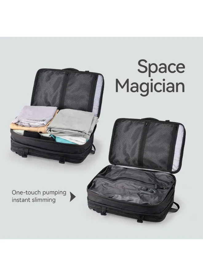 Mark Ryden  Mark Ryden MR8057QM Built-In Motorized Vacuum Compression Expandable Backpack, Waterproof Oxford Fabric, USB Charging, Laptop Compartment (Up to 17.3â€), 15â€“35L Capacity Travel & Commuter Bag  | Best Price UAE