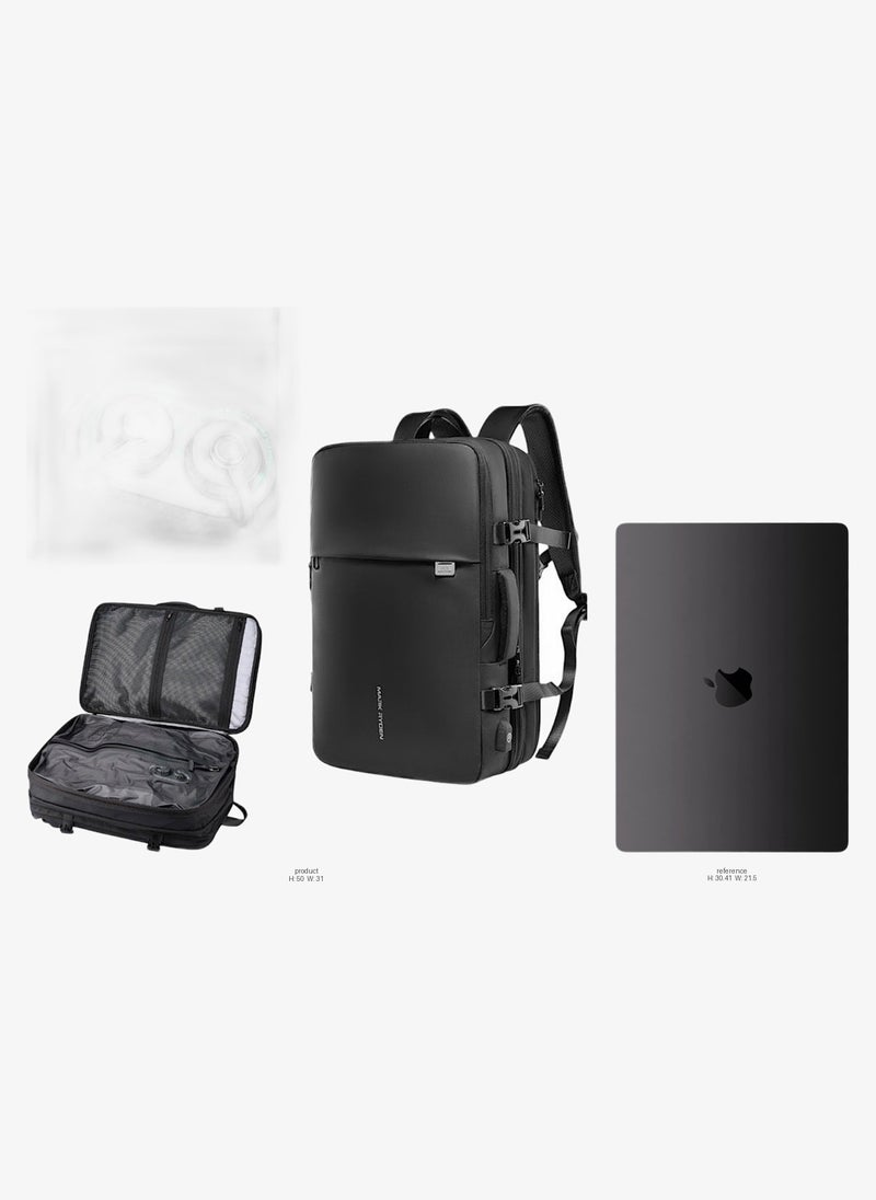 Mark Ryden MR8057QM Built-In Motorized Vacuum Compression Expandable Backpack, Waterproof Oxford Fabric, USB Charging, Laptop Compartment (Up to 17.3â€), 15â€“35L Capacity Travel & Commuter Bag - Image 2
