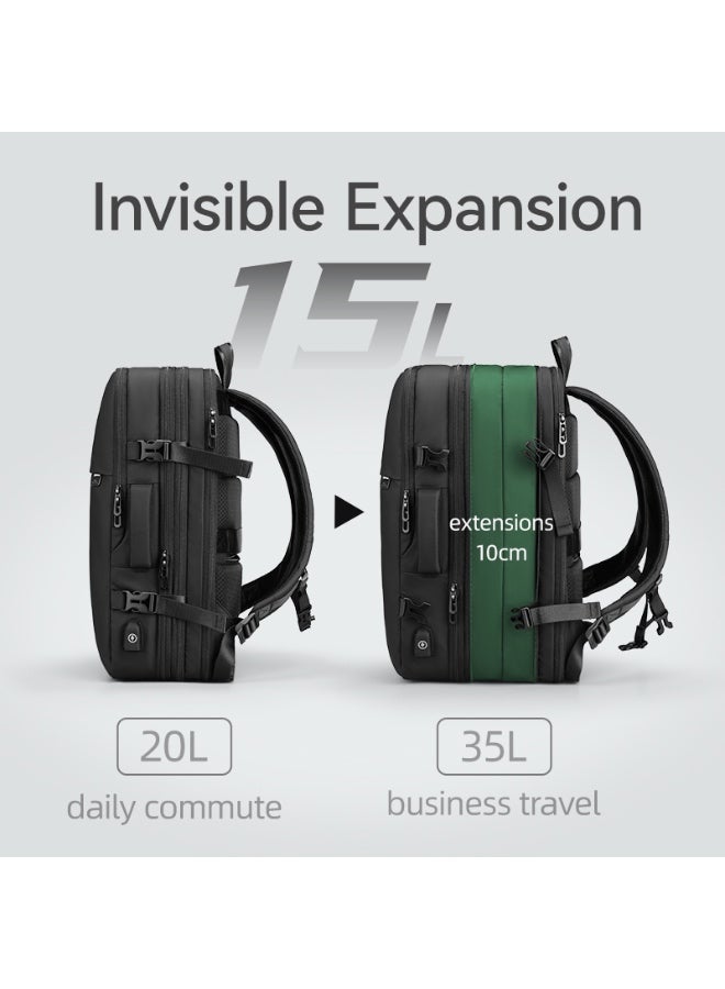 Mark Ryden MR8057QM Built-In Motorized Vacuum Compression Expandable Backpack, Waterproof Oxford Fabric, USB Charging, Laptop Compartment (Up to 17.3â€), 15â€“35L Capacity Travel & Commuter Bag - Image 5