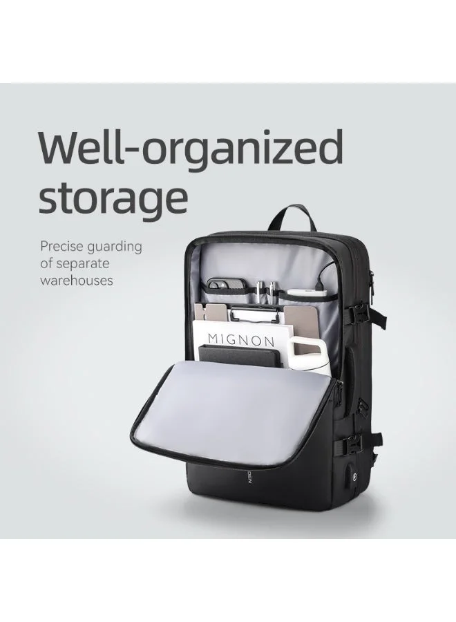 Mark Ryden  Mark Ryden MR8057QM Built-In Motorized Vacuum Compression Expandable Backpack, Waterproof Oxford Fabric, USB Charging, Laptop Compartment (Up to 17.3â€), 15â€“35L Capacity Travel & Commuter Bag  | Best Price UAE