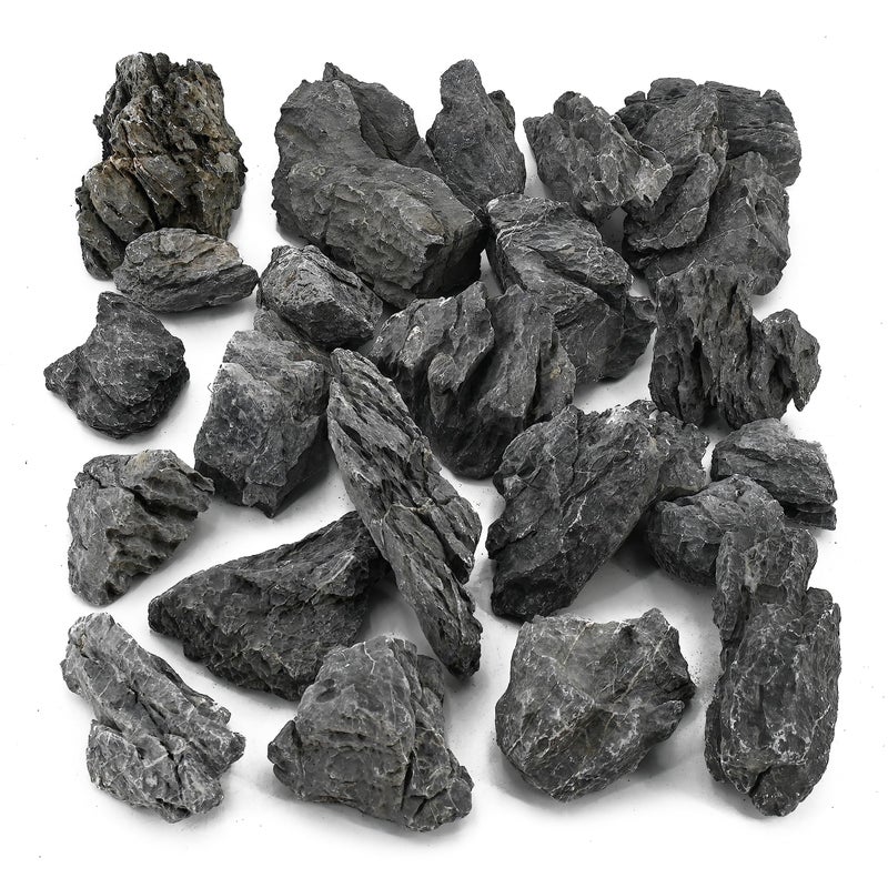 Unocho Aquarium Rocks Natural Seiryu Stone 20lb Aquascaping Rocks for Fish Tank Aquarium Landscaping Decoration Paludarium Amphibian Enclosures(3-10 Inches) - Image 2
