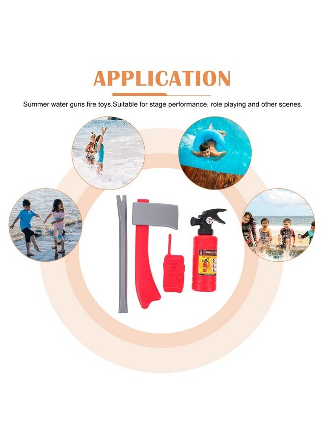 STAUD - Water Shooting Toys Kids Firefighter Toy Set Role Play Fireman Gear Accessories With Fire Extinguisher Pretend Play Firefighter Costume Props For Boys Girls Outdoor Water Fighting Play Toys - Image 1