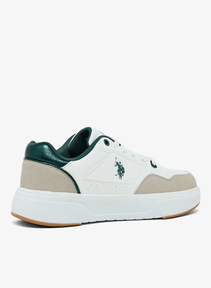 U.S. Polo Assn. WHITE Women Low Top Comfort Sneakers for Women | Best Price UAE