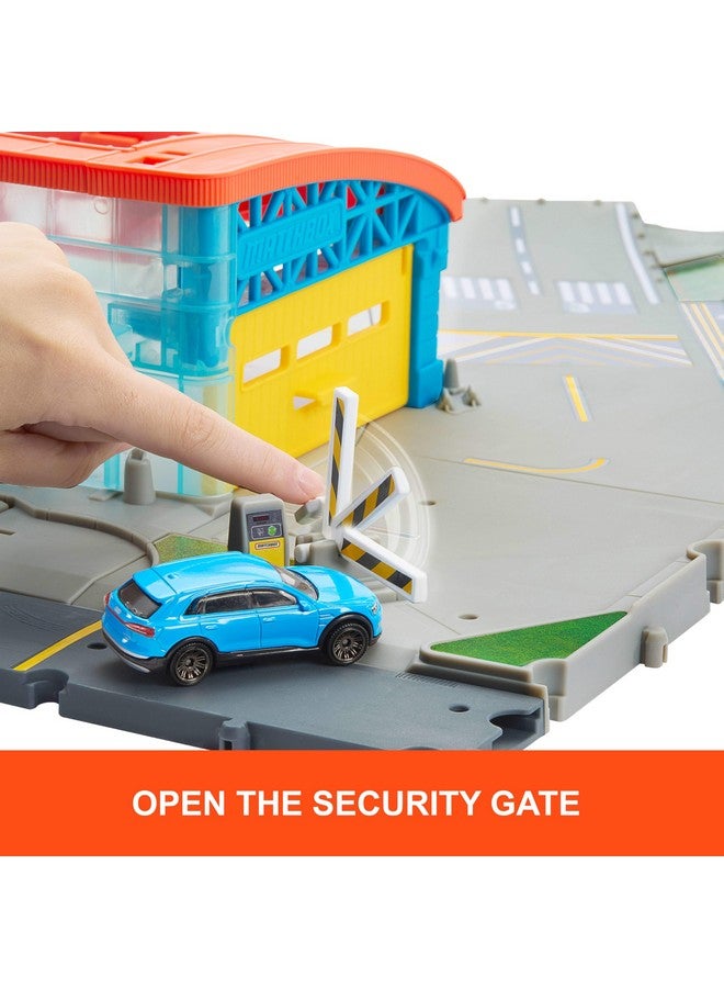 MATCHBOX Matchbox Toy Car Playset, Takeoff Adventure Airport Set with Die-Cast Audi in 1:64 Scale, Plastic Plane, Take-Off & Landing Feature & Storage - Image 4